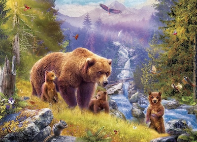 Foto 2 | Rompecabezas Eurographics Grizzly Cubs 500 Piezas - Venta Internacional.