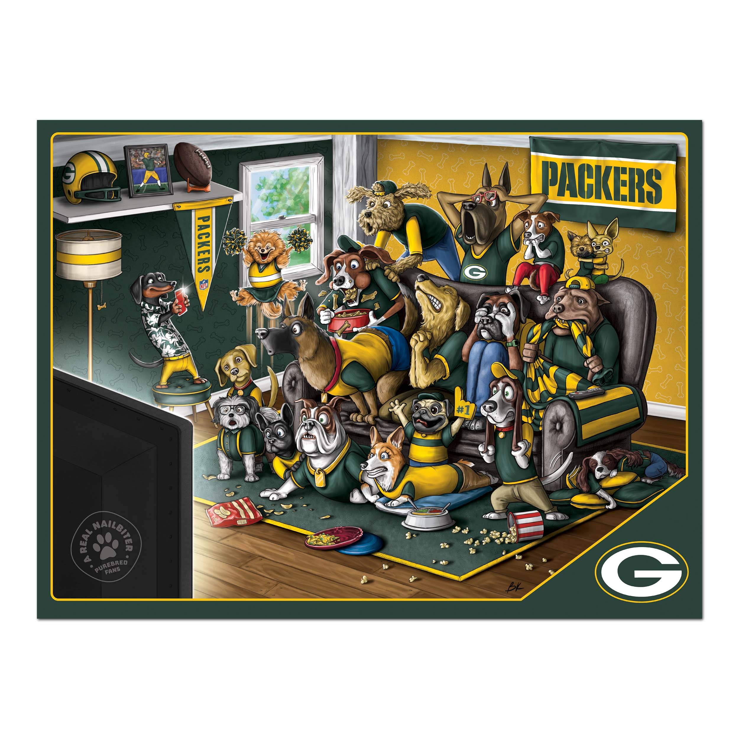 Foto 4 pulgar | Puzzle Youthefan Nfl A Nailbiter Purebred Fans 500 Piezas - Venta Internacional.
