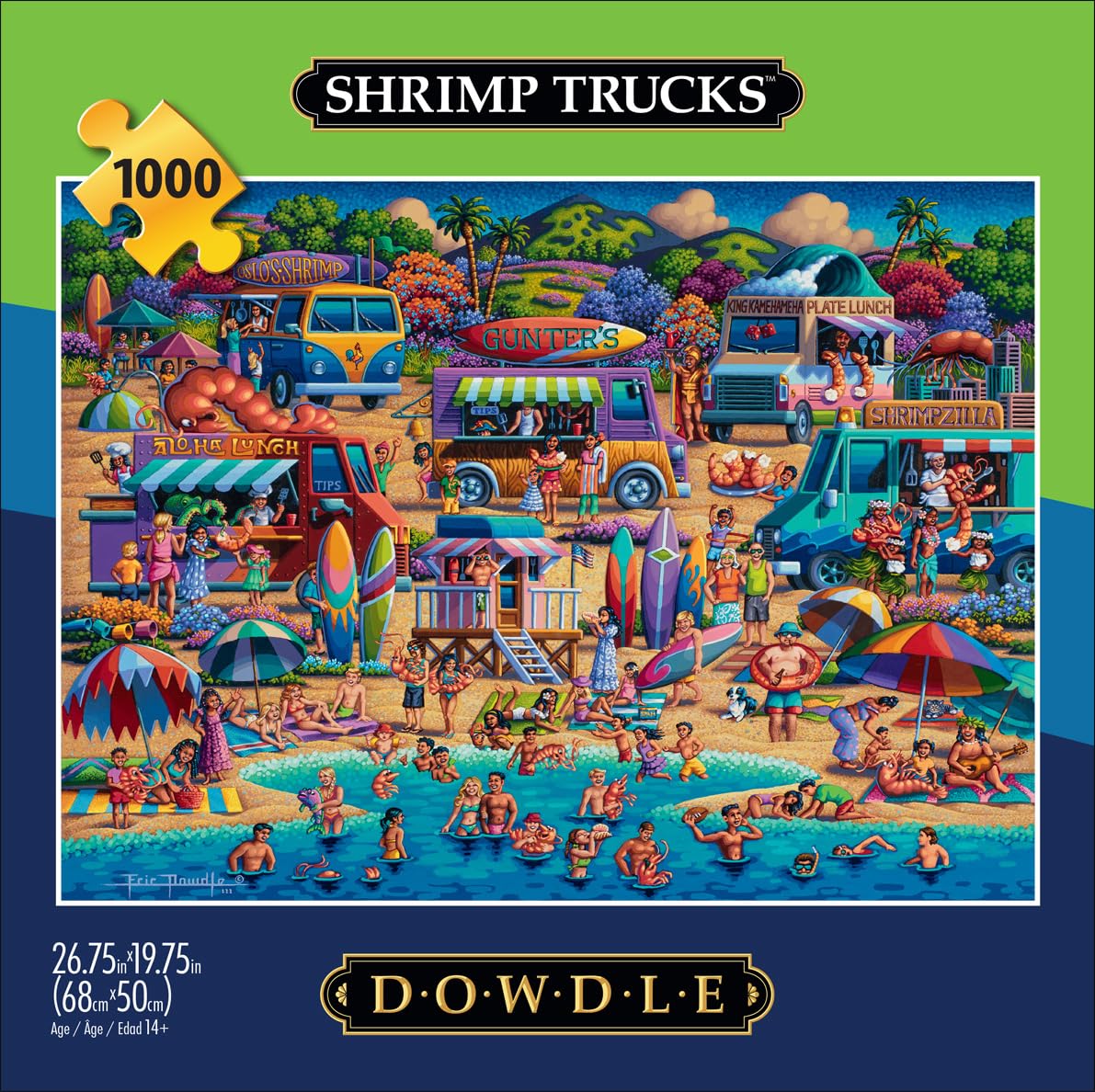 Foto 3 pulgar | Rompecabezas Buffalo Games Eric Dowdle Shrimp Trucks, 1000 Unidades - Venta Internacional.