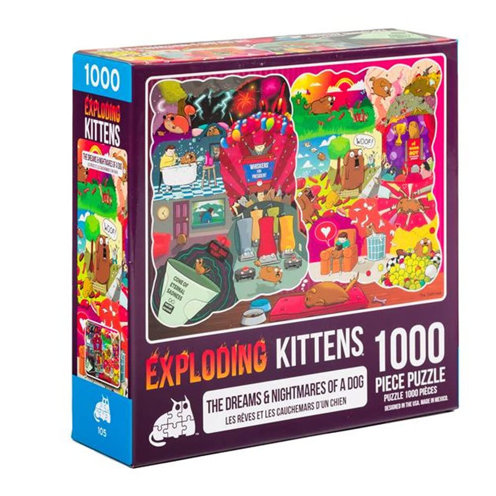 Rompecabezas Exploding Kittens: Los Sueños Y Las Pesadillas - Venta Internacional.
