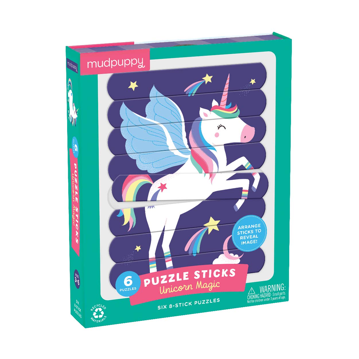 Puzzle Mudpuppy, Con Forma De Unicornio, Mágicos, Para Niños De 3 A 6 Años - Venta Internacional.