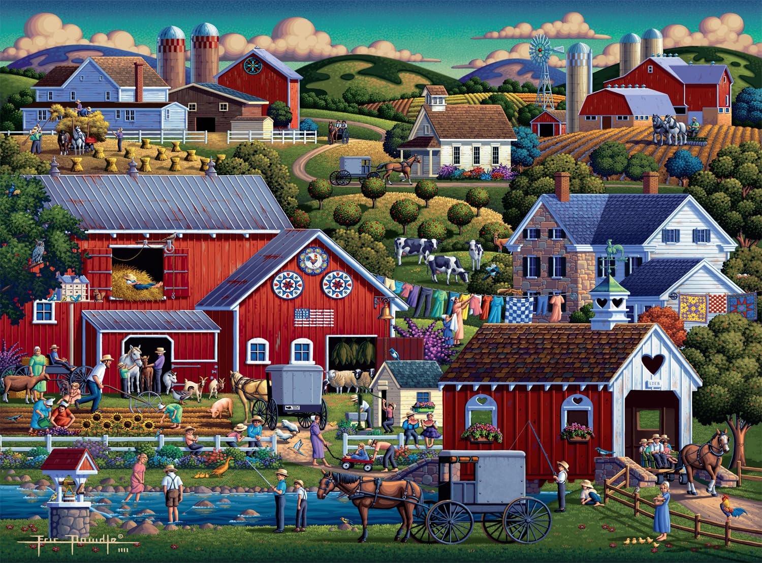 Rompecabezas Buffalo Games Dowdle Amish Country 1000 Piezas - Venta Internacional.