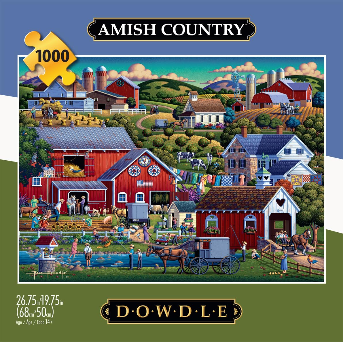 Foto 2 | Rompecabezas Buffalo Games Dowdle Amish Country 1000 Piezas - Venta Internacional.