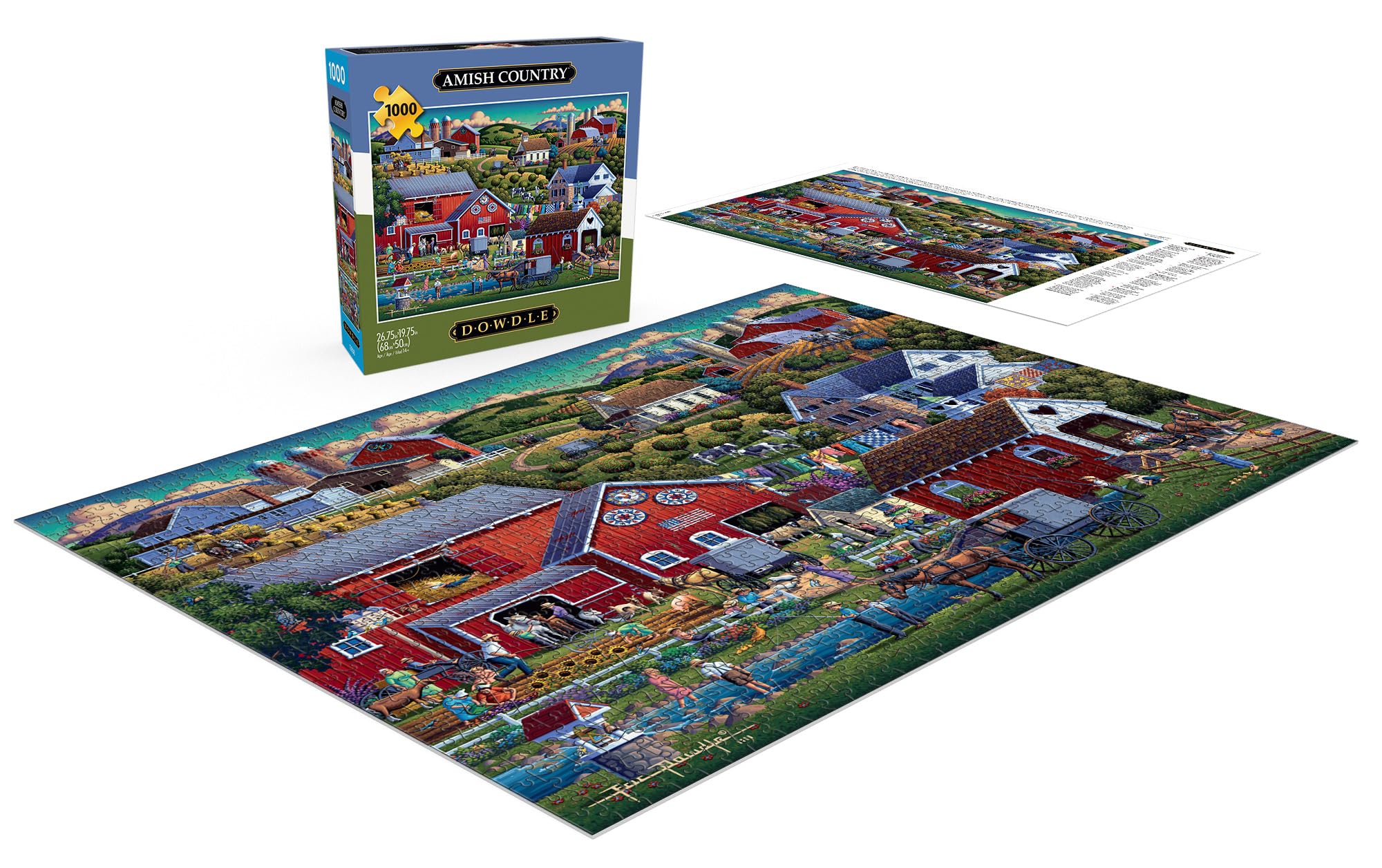 Foto 5 pulgar | Rompecabezas Buffalo Games Dowdle Amish Country 1000 Piezas - Venta Internacional.