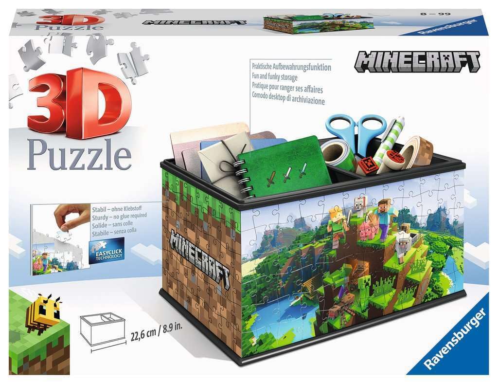 Caja De Almacenamiento Para Rompecabezas Ravensburger Minecraft Kids 8+ Y - Venta Internacional.