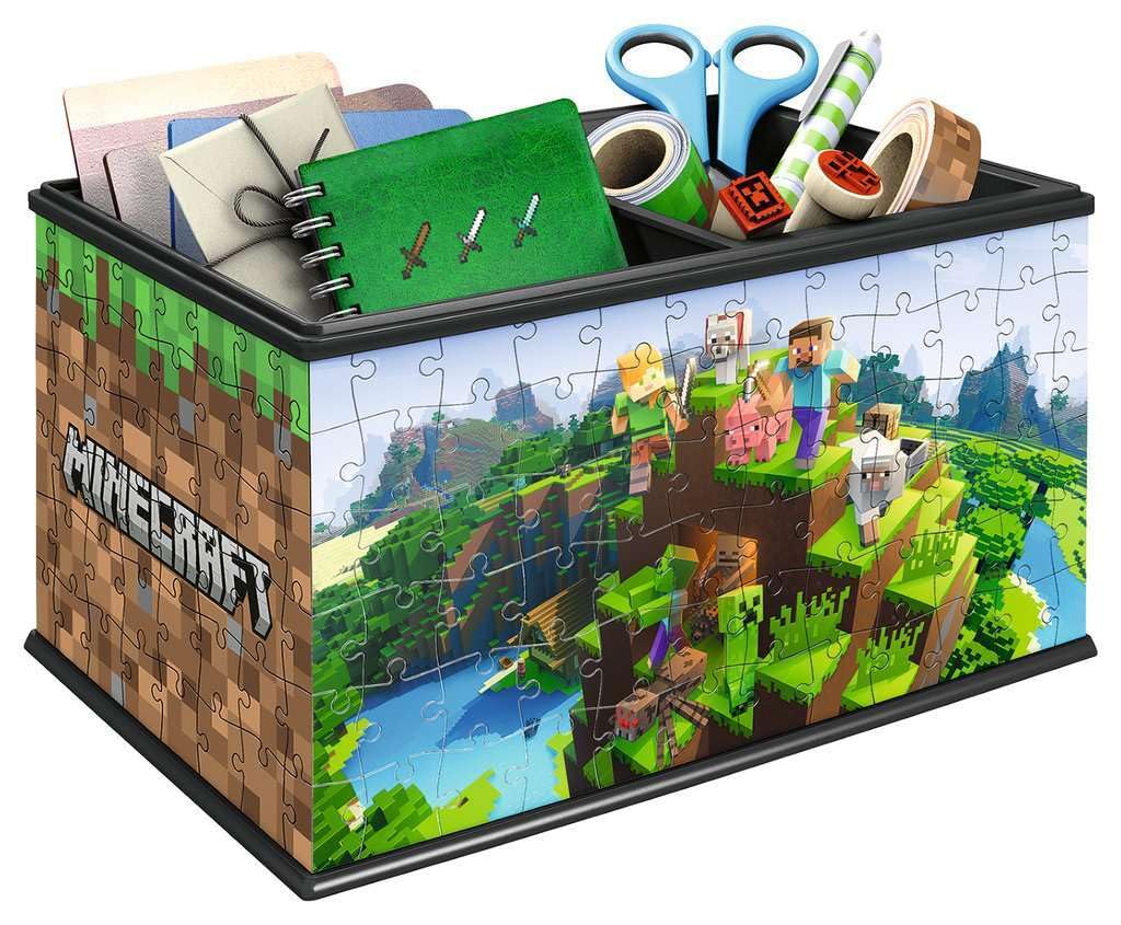 Foto 3 pulgar | Caja De Almacenamiento Para Rompecabezas Ravensburger Minecraft Kids 8+ Y - Venta Internacional.