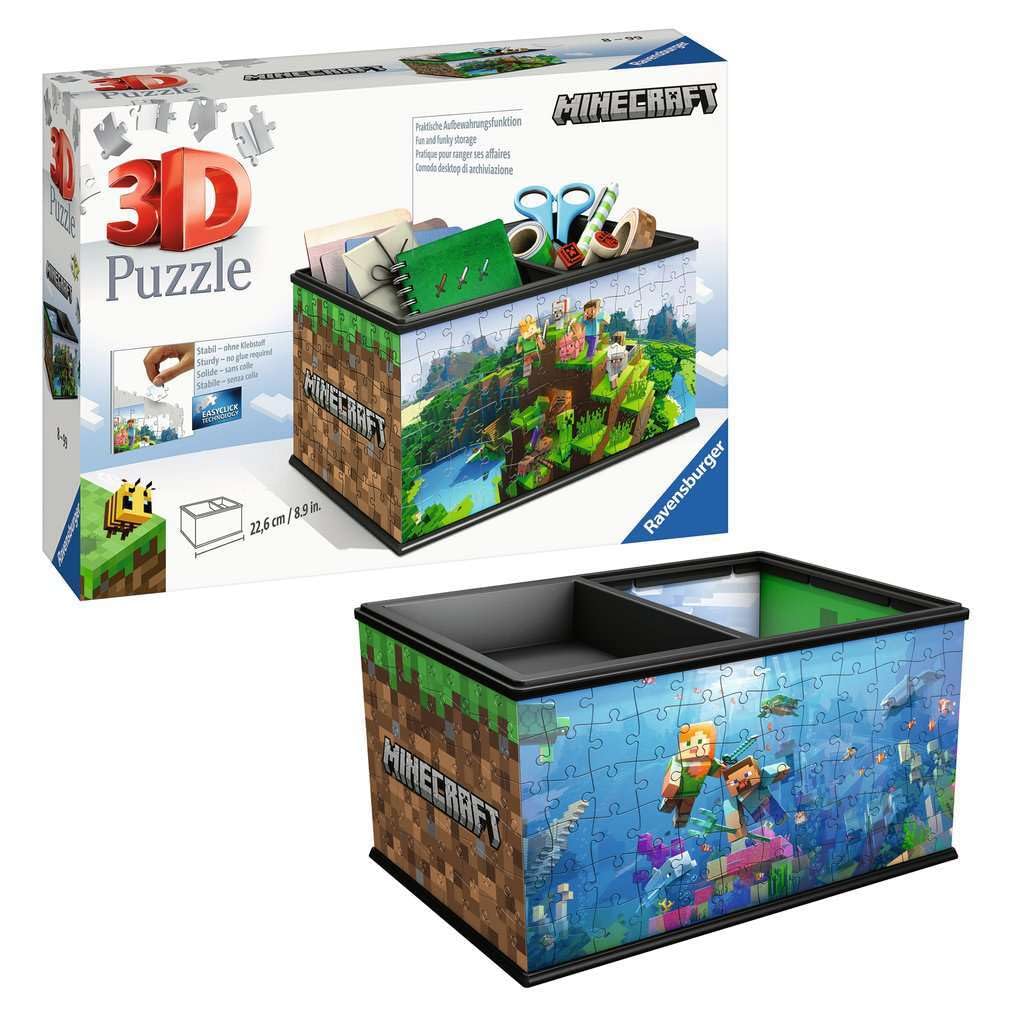 Foto 4 pulgar | Caja De Almacenamiento Para Rompecabezas Ravensburger Minecraft Kids 8+ Y - Venta Internacional.