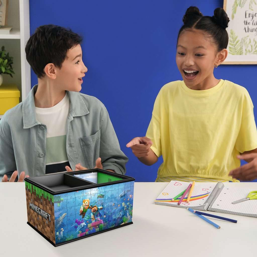 Foto 5 pulgar | Caja De Almacenamiento Para Rompecabezas Ravensburger Minecraft Kids 8+ Y - Venta Internacional.