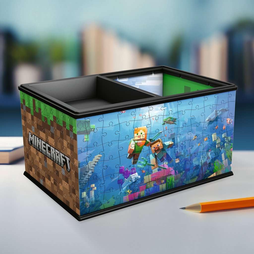 Foto 7 pulgar | Caja De Almacenamiento Para Rompecabezas Ravensburger Minecraft Kids 8+ Y - Venta Internacional.