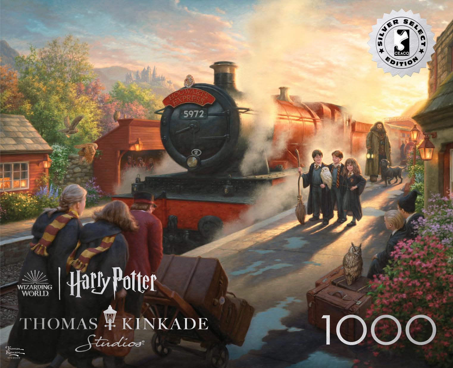 Foto 3 pulgar | Rompecabezas Ceaco Silver Select Thomas Kinkade Hogwart's - Venta Internacional.