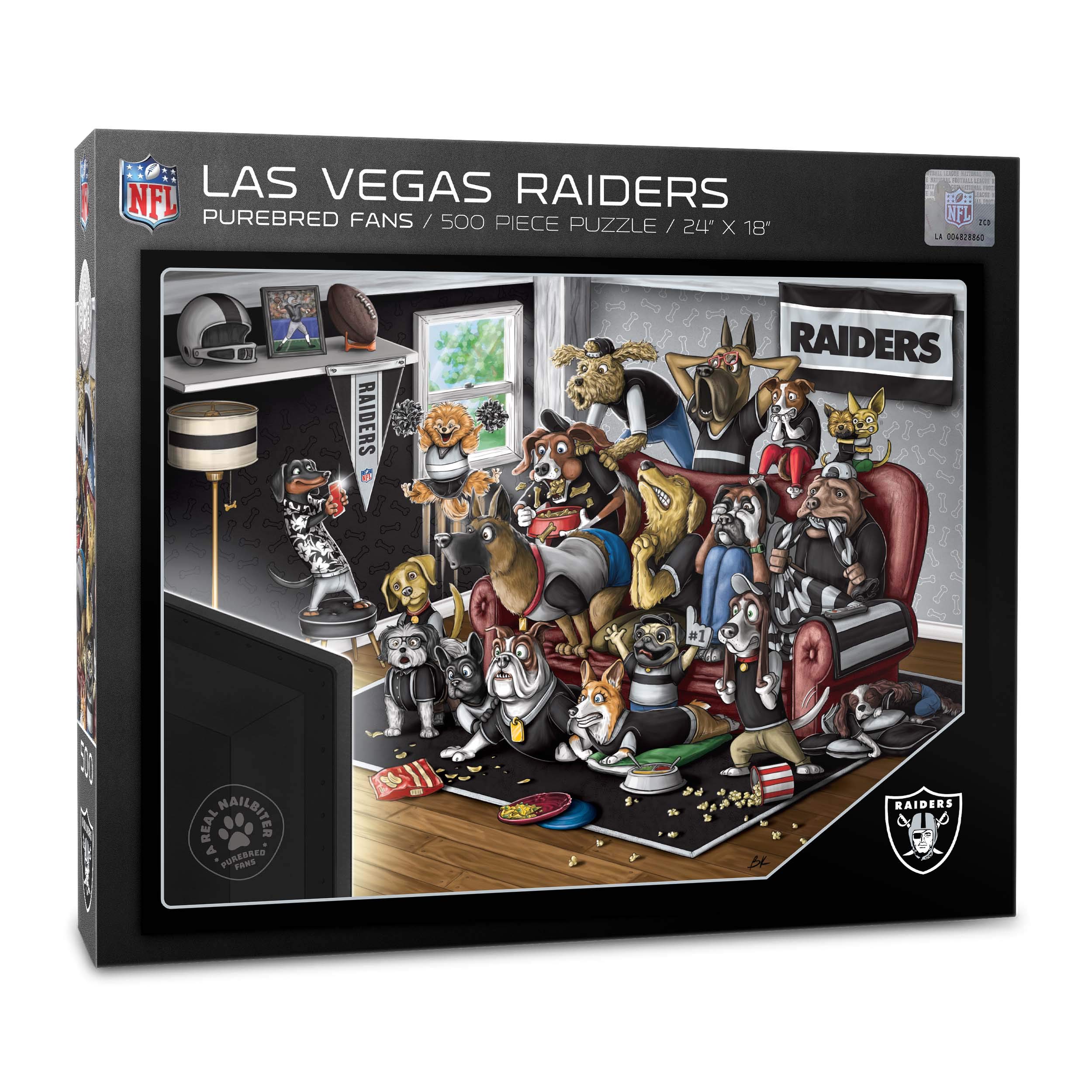 Foto 2 pulgar | Puzzle Youthefan Nfl Los Vegas Raiders Purebred Fans, 500 Unidades - Venta Internacional.