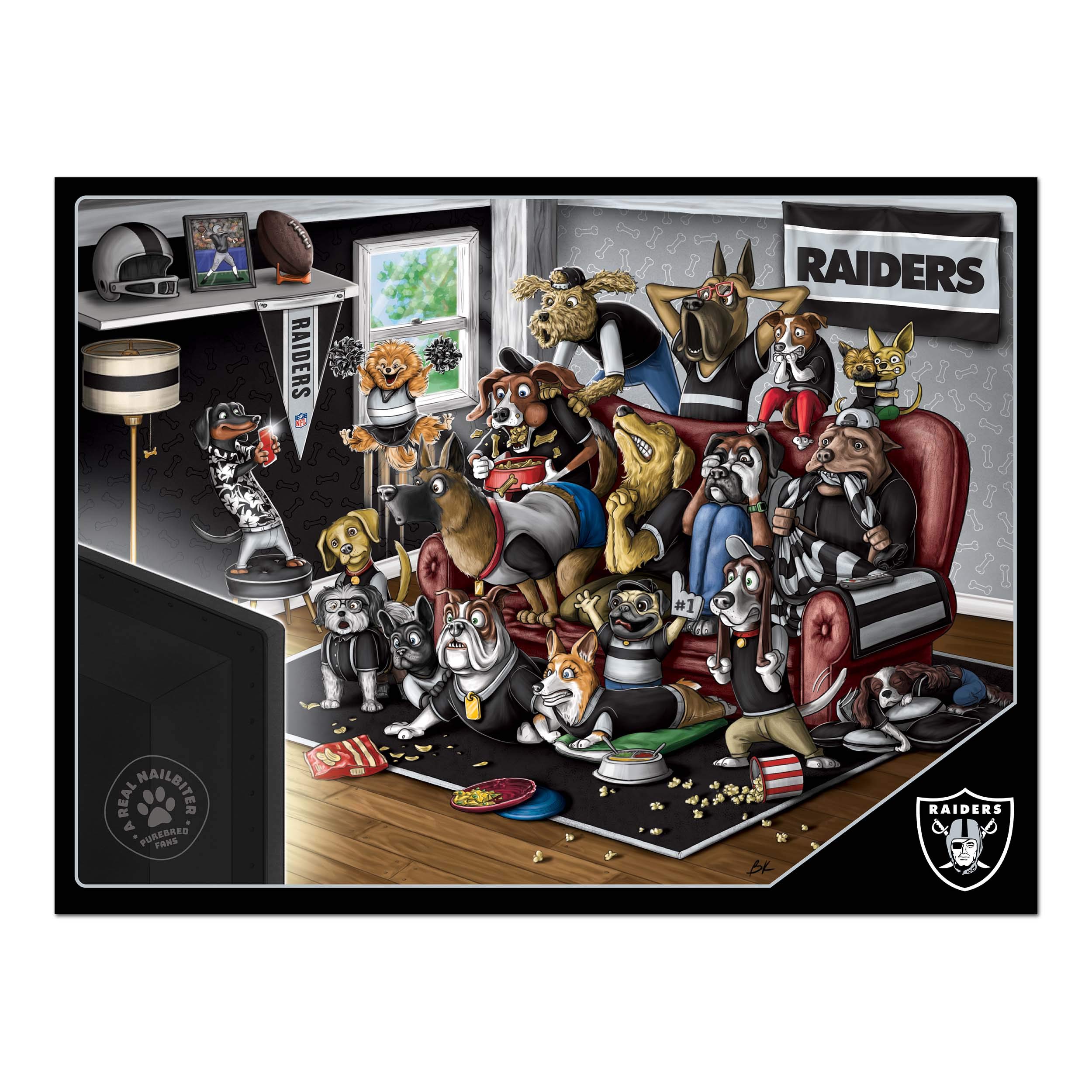 Foto 4 pulgar | Puzzle Youthefan Nfl Los Vegas Raiders Purebred Fans, 500 Unidades - Venta Internacional.