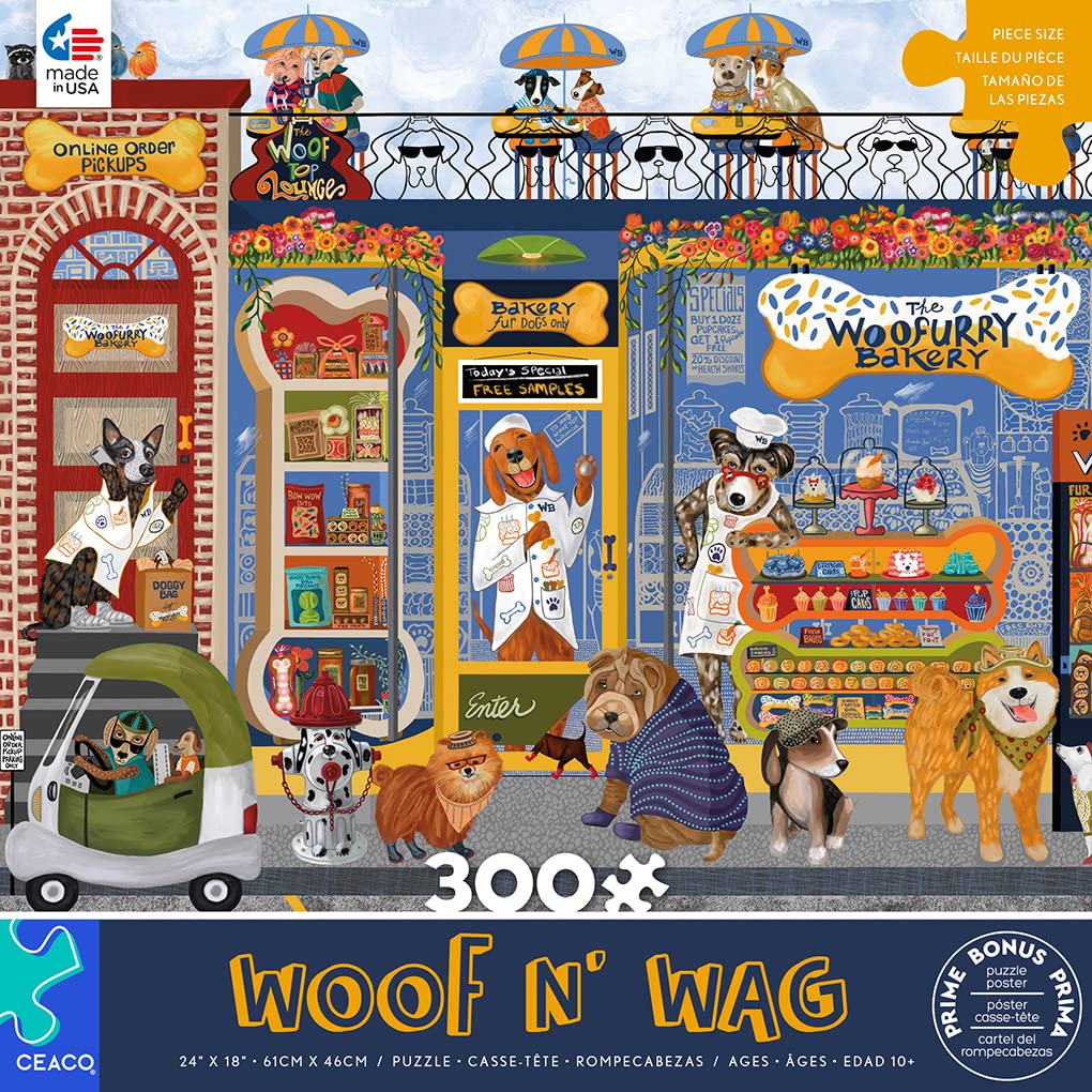 Foto 3 pulgar | Rompecabezas Ceaco Woof N Wag Woofurry Bakery 300 Piezas - Venta Internacional.