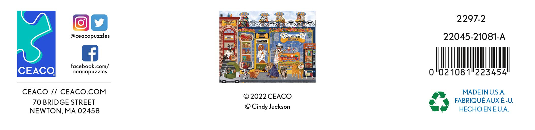 Foto 7 | Rompecabezas Ceaco Woof N Wag Woofurry Bakery 300 Piezas - Venta Internacional.