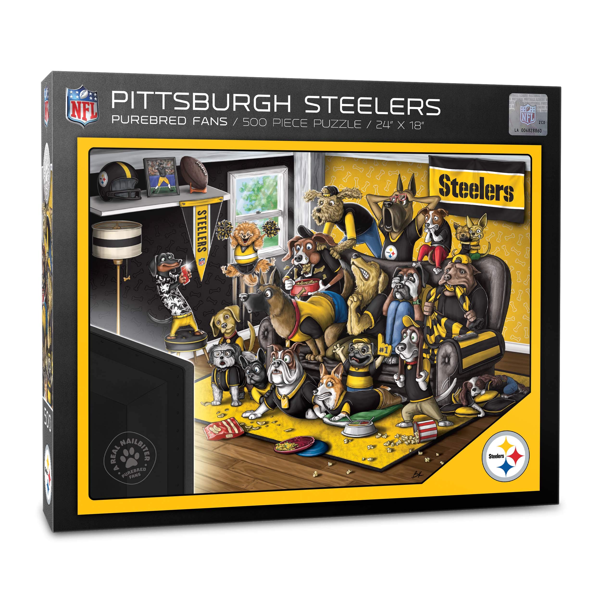 Foto 2 pulgar | Puzzle Youthefan Nfl Pittsburgh Steelers Purebred Fans, 500 Unidades - Venta Internacional.