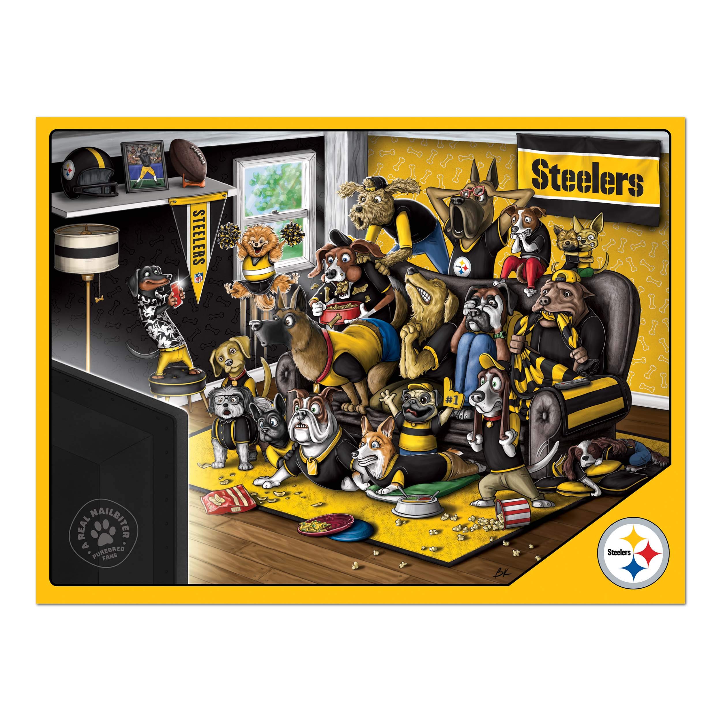 Foto 4 pulgar | Puzzle Youthefan Nfl Pittsburgh Steelers Purebred Fans, 500 Unidades - Venta Internacional.