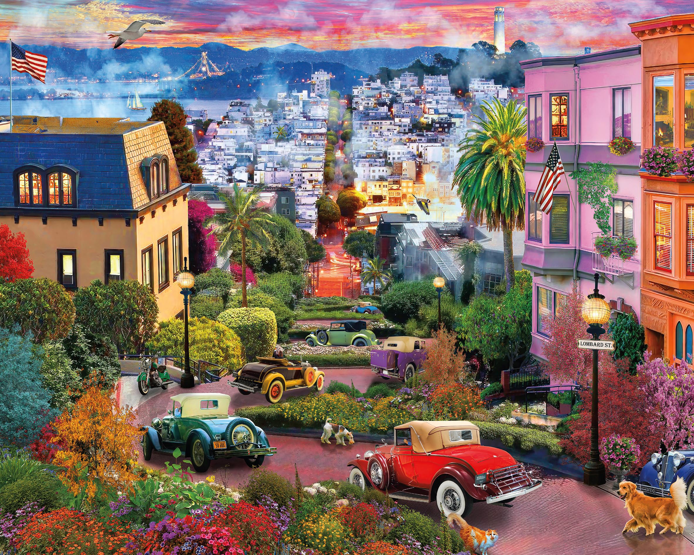 Foto 2 pulgar | Rompecabezas Ceaco David Maclean, Colorido, Lombard Street, 1000 Piezas - Venta Internacional.