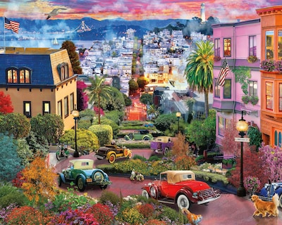 Foto 1 | Rompecabezas Ceaco David Maclean, Colorido, Lombard Street, 1000 Piezas - Venta Internacional.