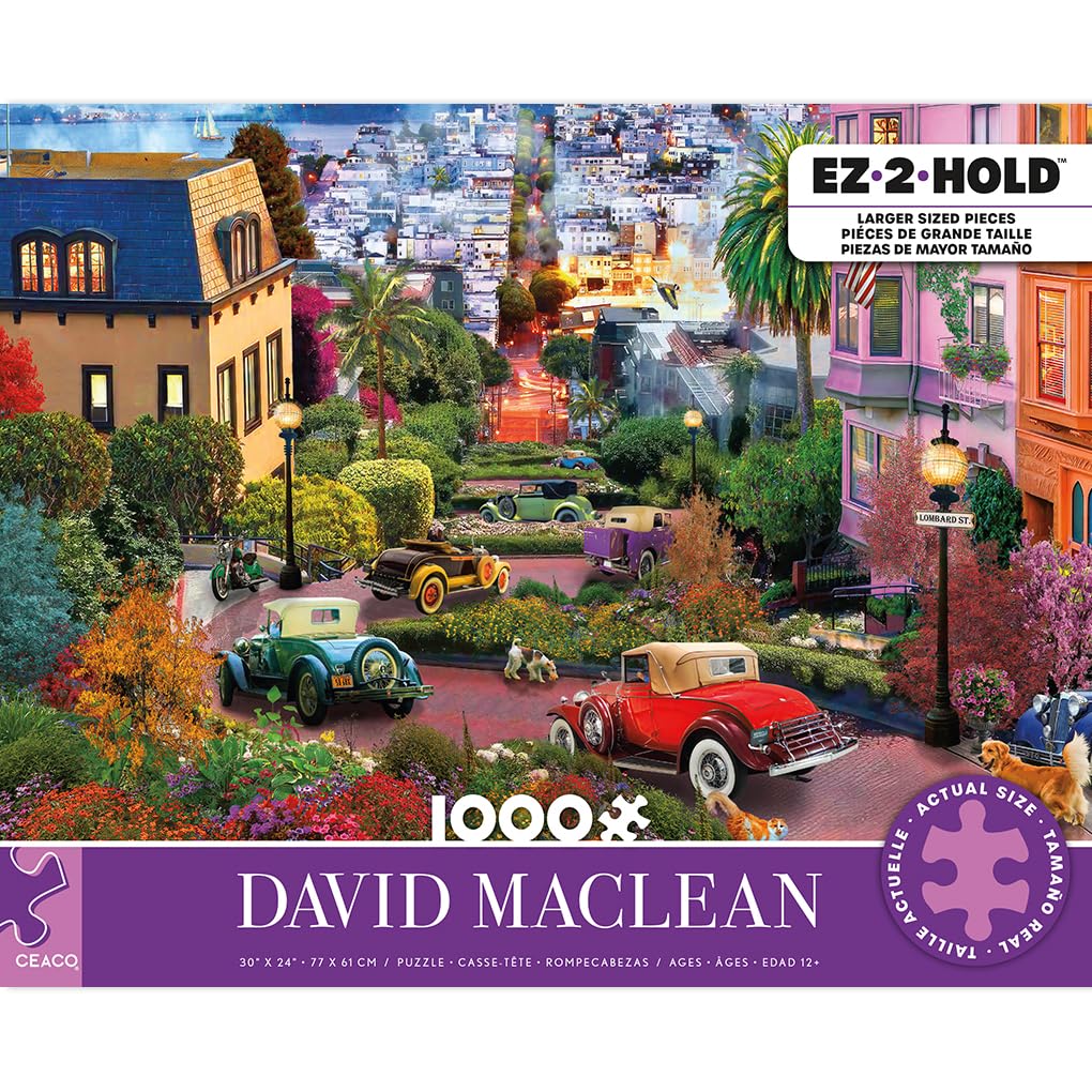 Foto 3 pulgar | Rompecabezas Ceaco David Maclean, Colorido, Lombard Street, 1000 Piezas - Venta Internacional.