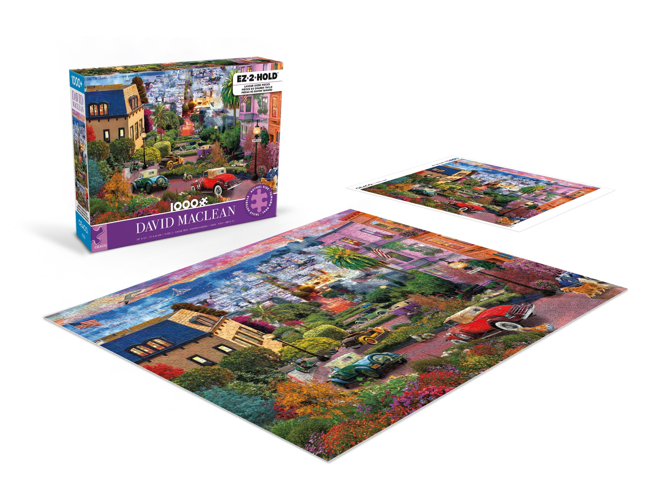 Foto 5 pulgar | Rompecabezas Ceaco David Maclean, Colorido, Lombard Street, 1000 Piezas - Venta Internacional.