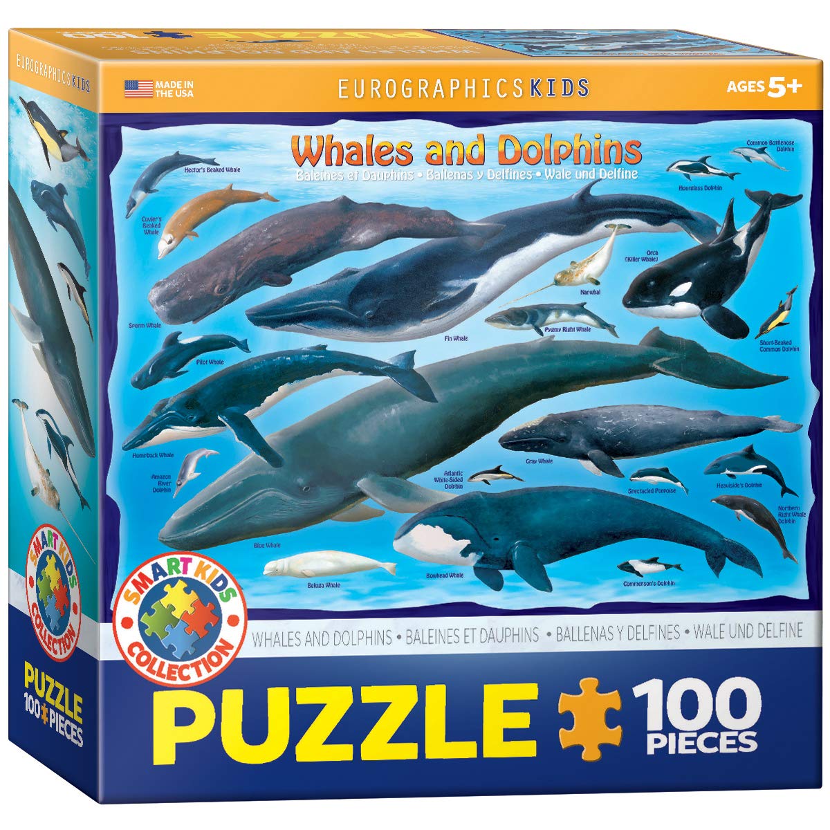 Foto 2 pulgar | Puzzle Eurographics Ballenas & Dolphins 100 Piezas - Venta Internacional.