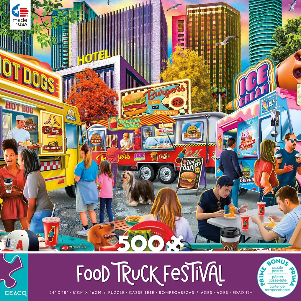 Foto 2 | Rompecabezas Ceaco Pd Moreno Food Truck Festival 500 Piezas - Venta Internacional.