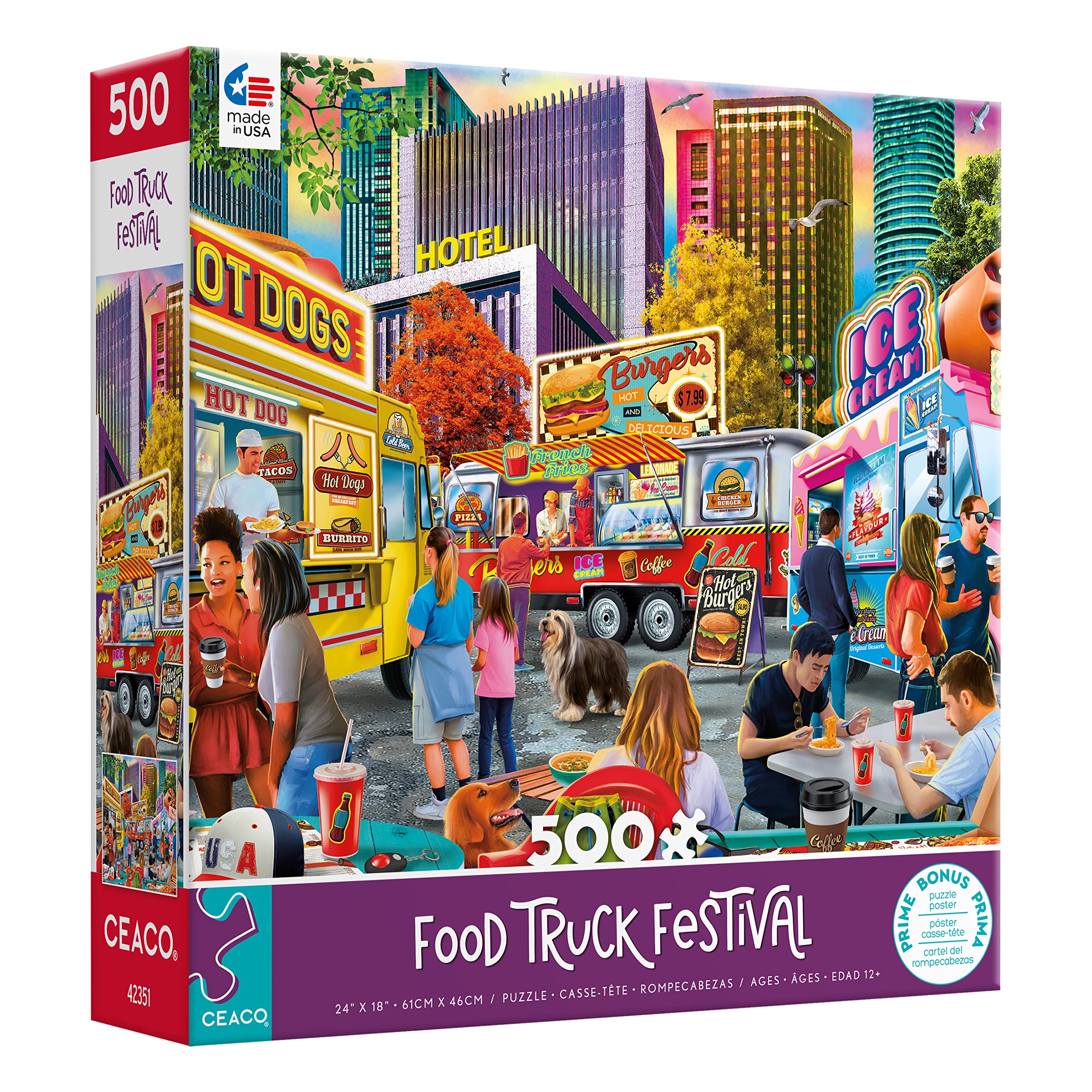 Foto 4 pulgar | Rompecabezas Ceaco Pd Moreno Food Truck Festival 500 Piezas - Venta Internacional.