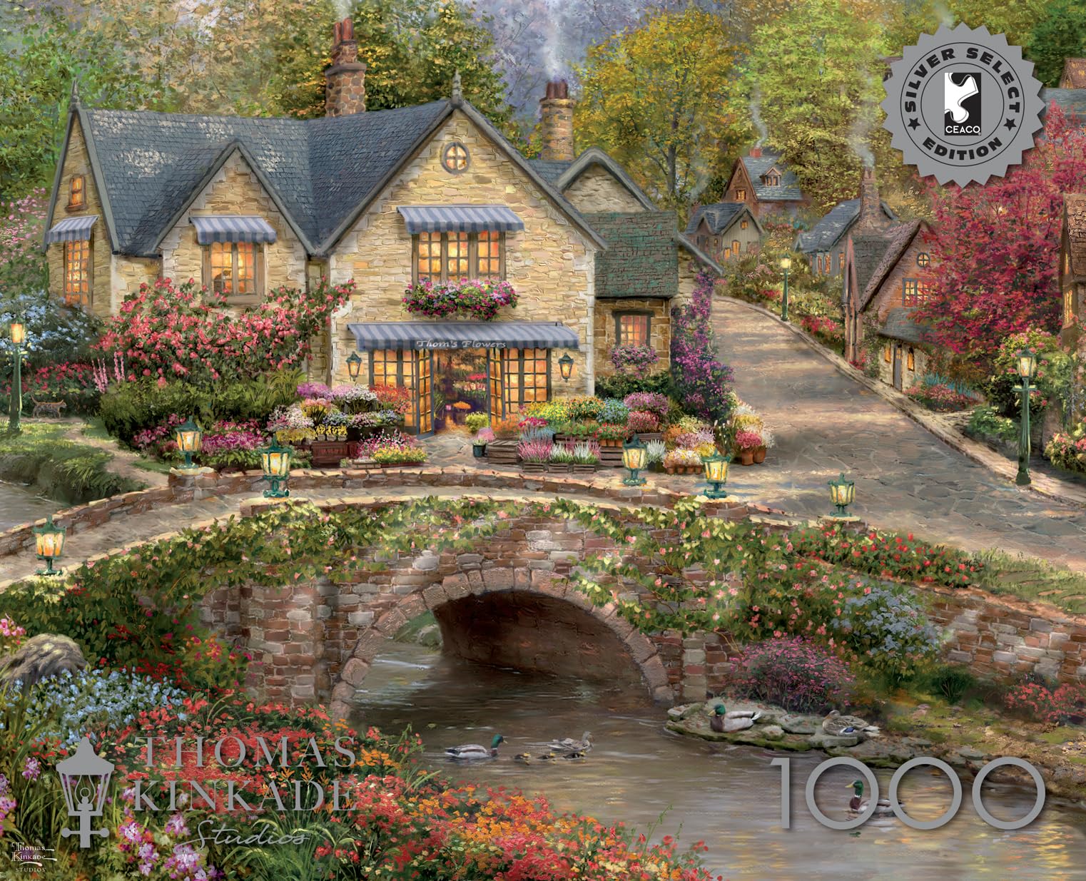 Foto 2 | Rompecabezas Ceaco Silver Select Thomas Kinkade 1000 Piezas - Venta Internacional.