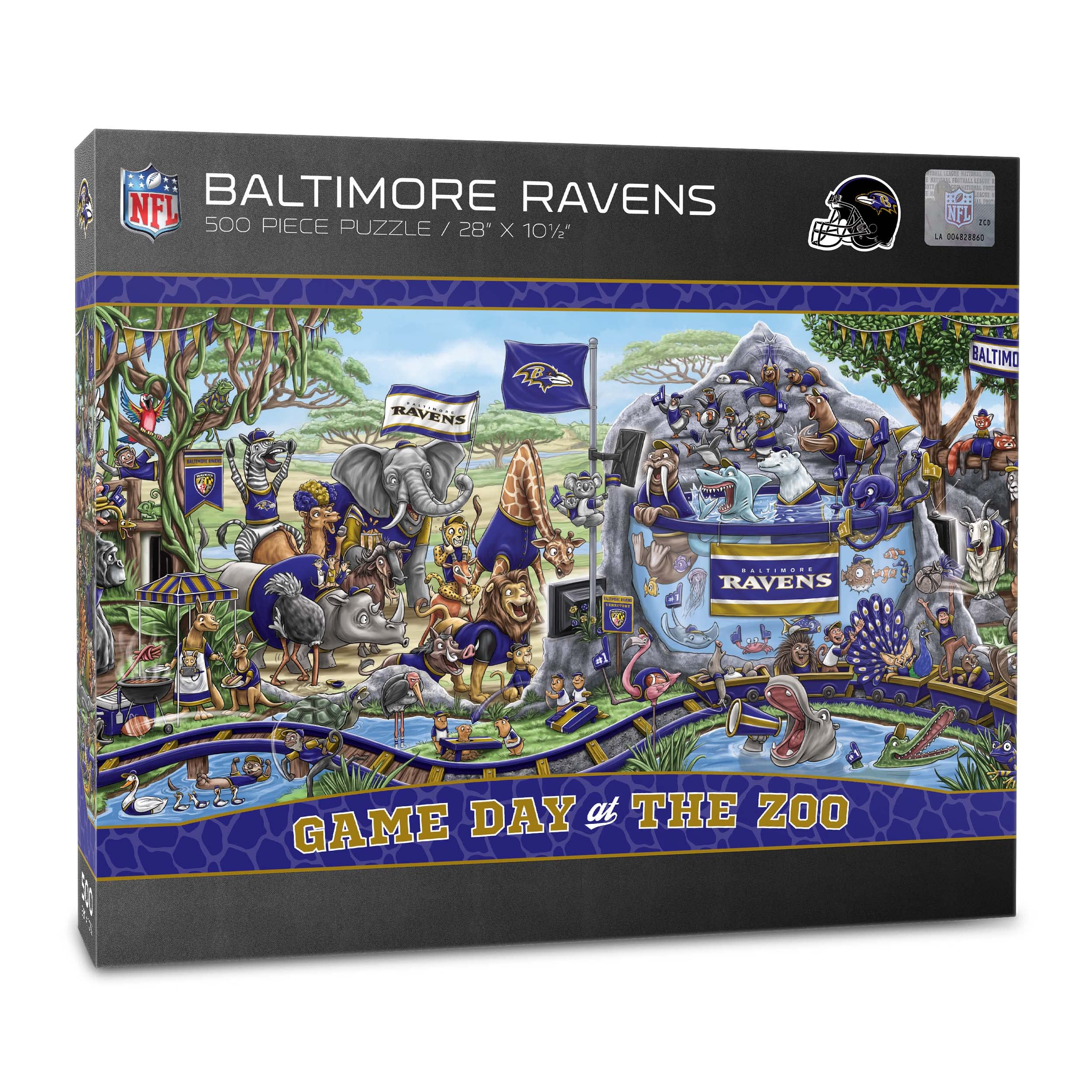 Foto 2 pulgar | Puzzle Youthefan Nfl Baltimore Ravens Game Day At The Zoo, 500 Unidades - Venta Internacional.