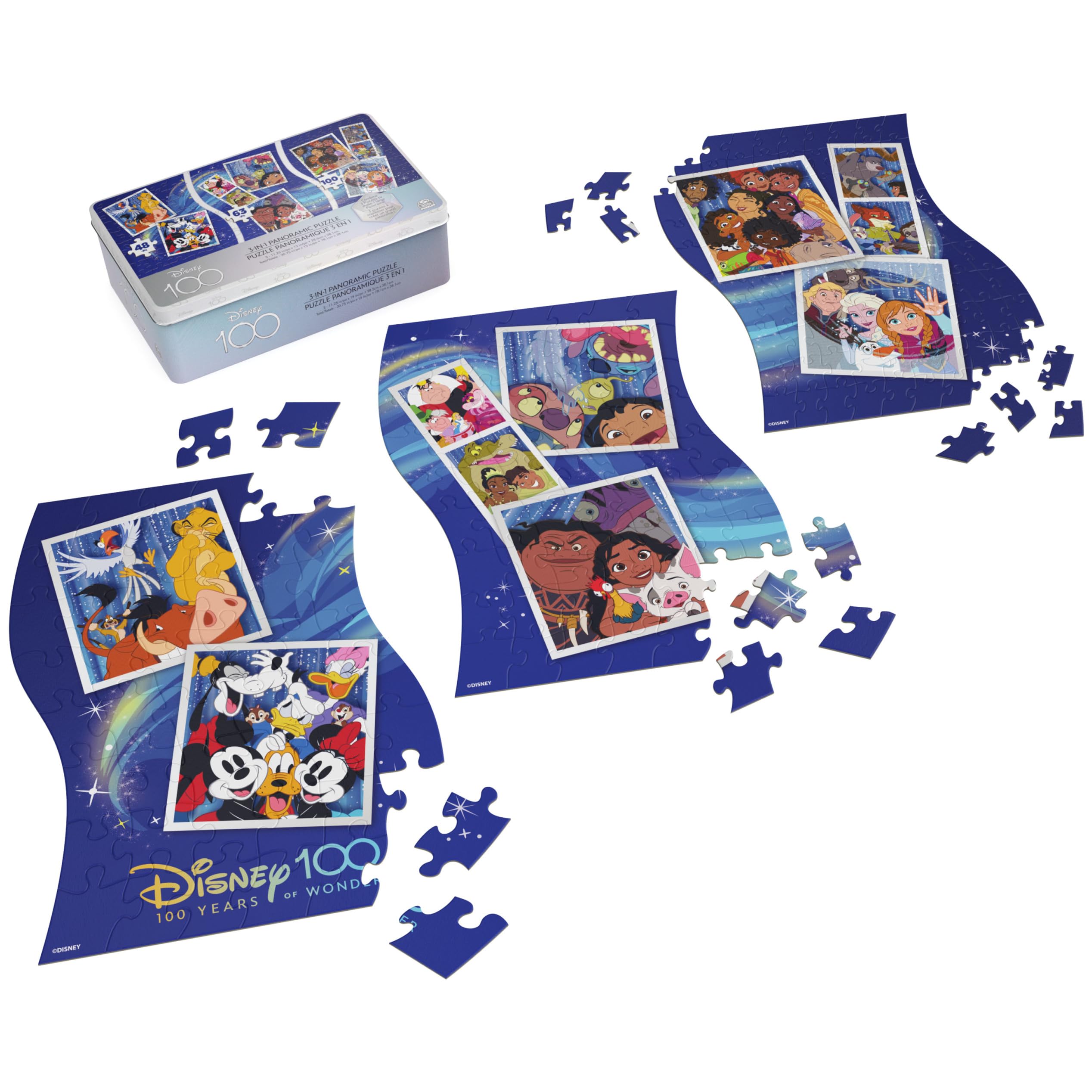 Foto 5 pulgar | Puzzle Spin Master Games Disney100 Anniversary 48/63/100 Unidades - Venta Internacional.