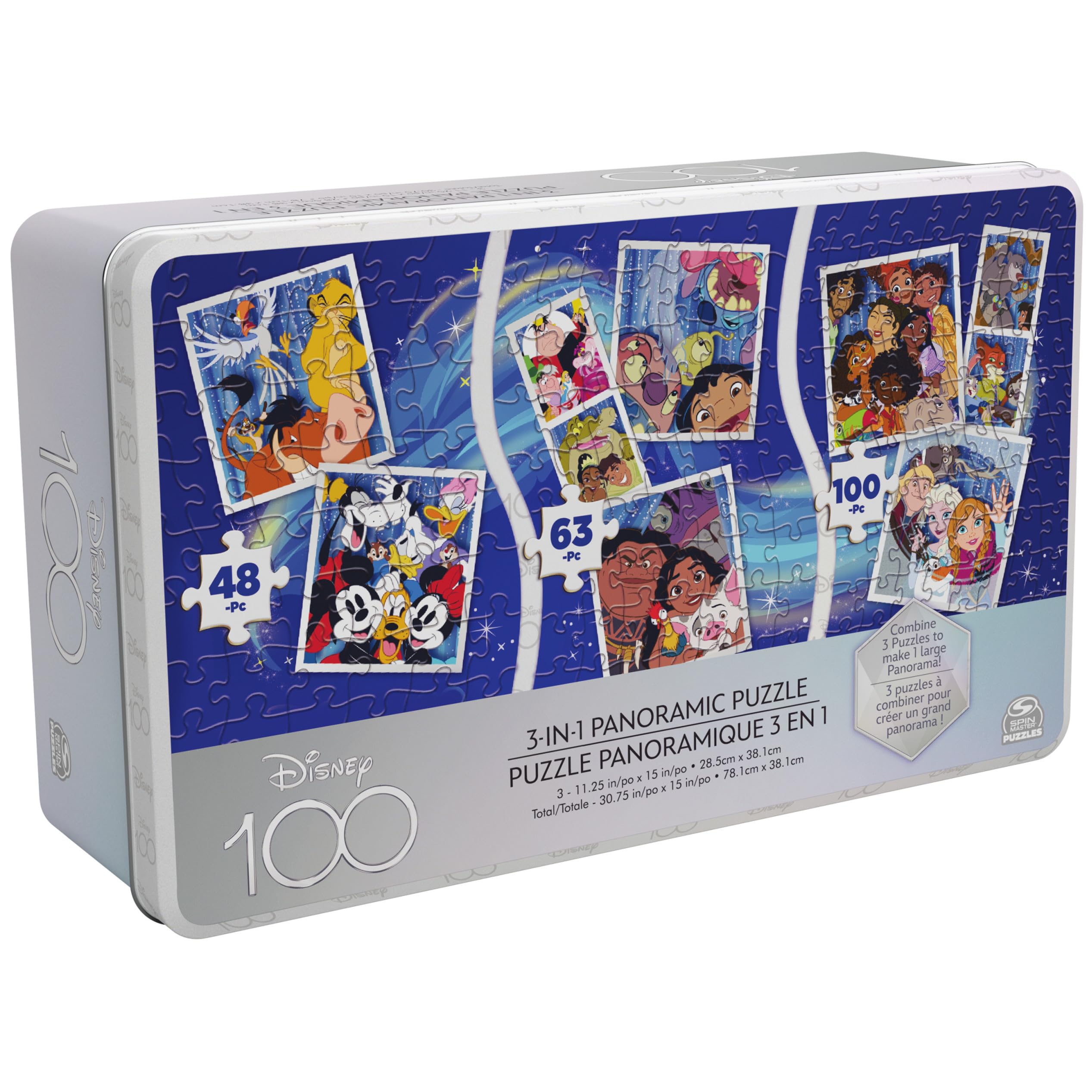 Foto 6 pulgar | Puzzle Spin Master Games Disney100 Anniversary 48/63/100 Unidades - Venta Internacional.