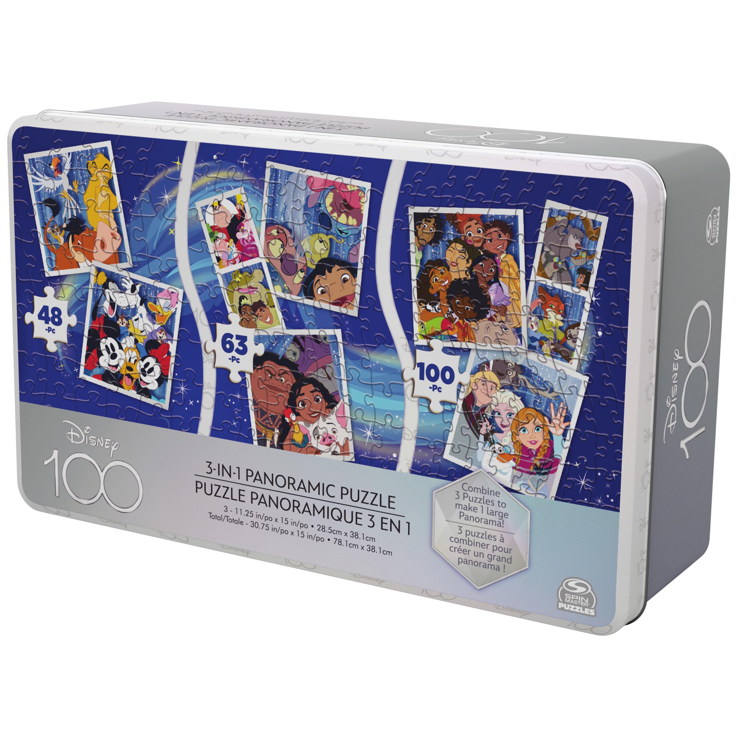 Foto 7 pulgar | Puzzle Spin Master Games Disney100 Anniversary 48/63/100 Unidades - Venta Internacional.