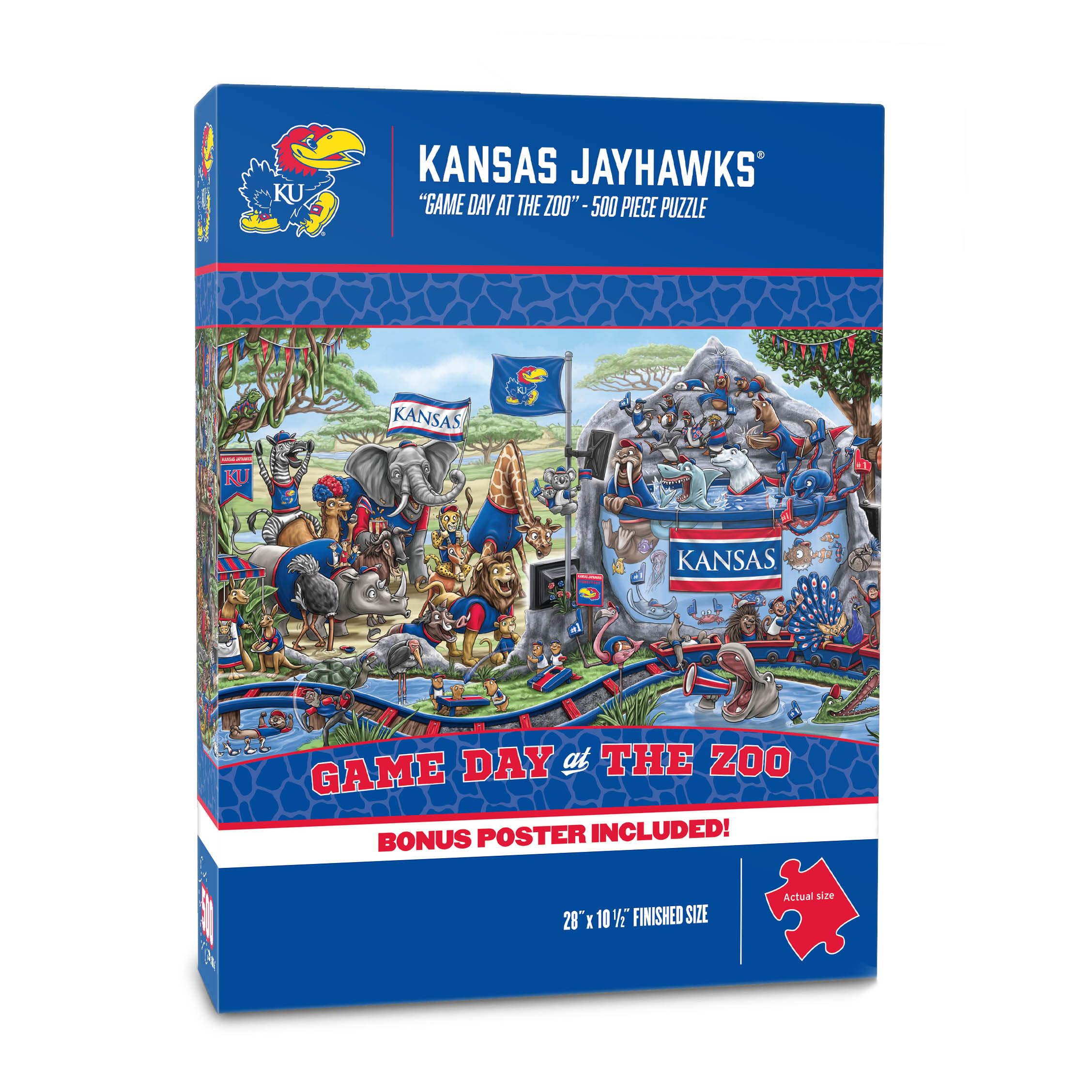 Foto 2 pulgar | Puzzle Youthefan Ncaa Kansas Jayhawks Game Day At The Zoo, 500 Unidades - Venta Internacional.