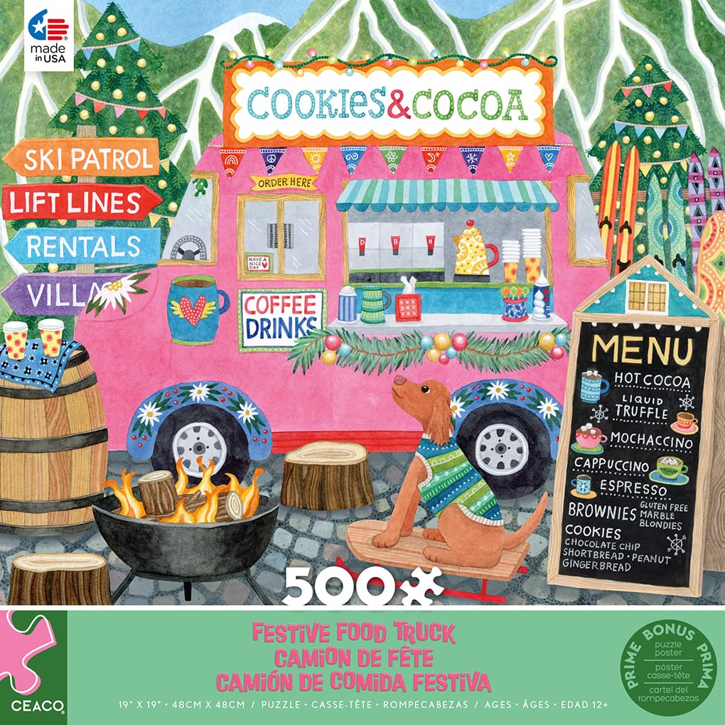 Foto 3 pulgar | Rompecabezas Ceaco Food Trucks Festive Food Truck Ii, 500 Piezas - Venta Internacional.
