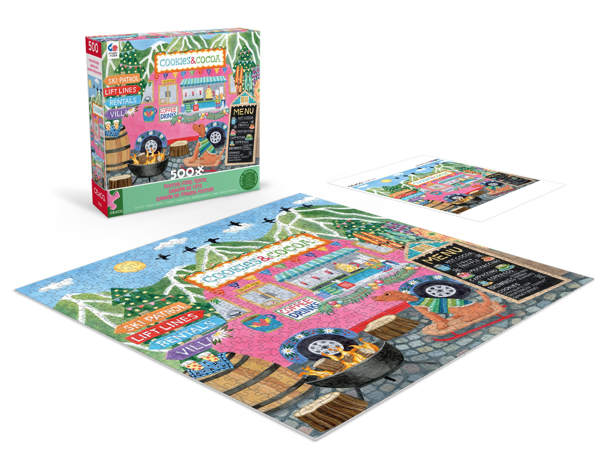 Foto 5 pulgar | Rompecabezas Ceaco Food Trucks Festive Food Truck Ii, 500 Piezas - Venta Internacional.
