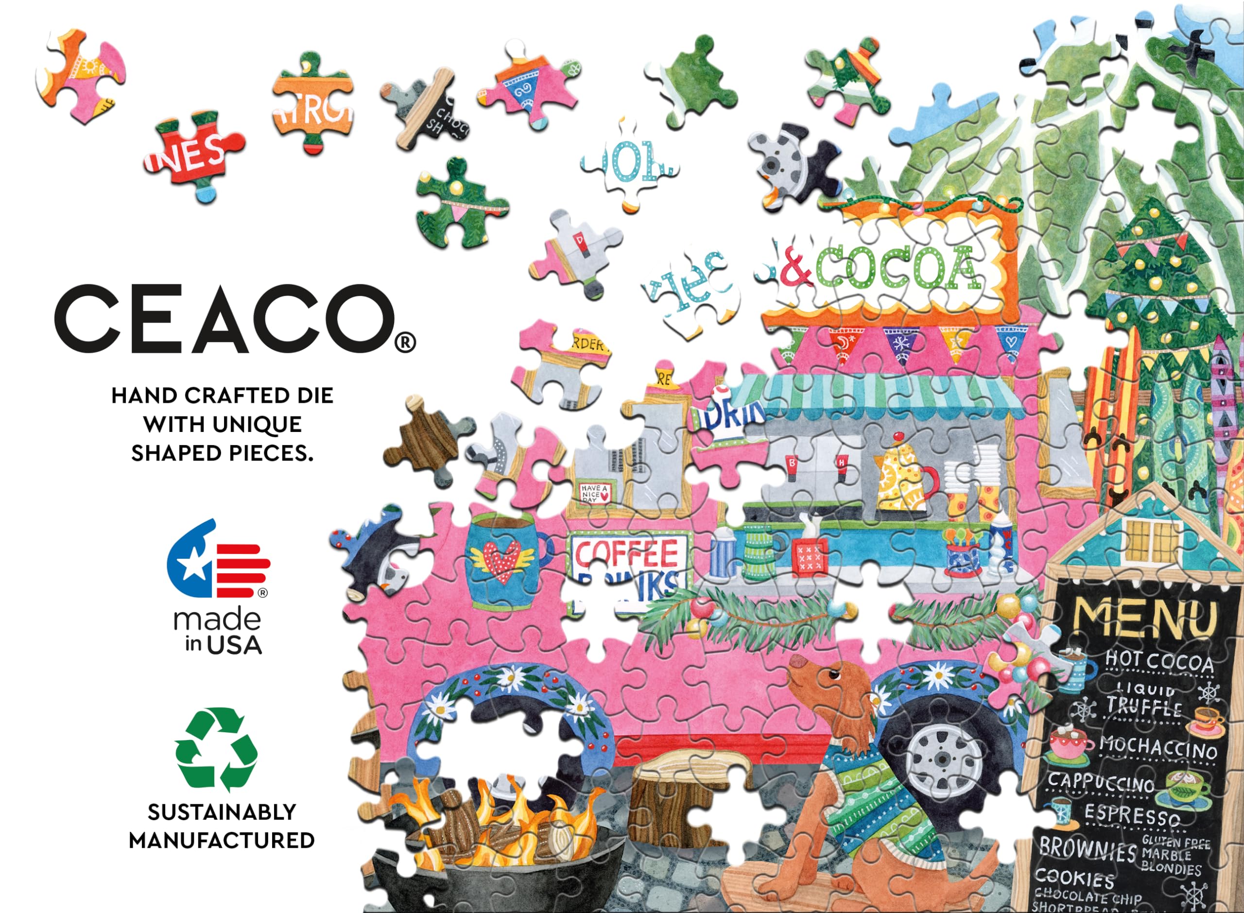 Foto 6 pulgar | Rompecabezas Ceaco Food Trucks Festive Food Truck Ii, 500 Piezas - Venta Internacional.