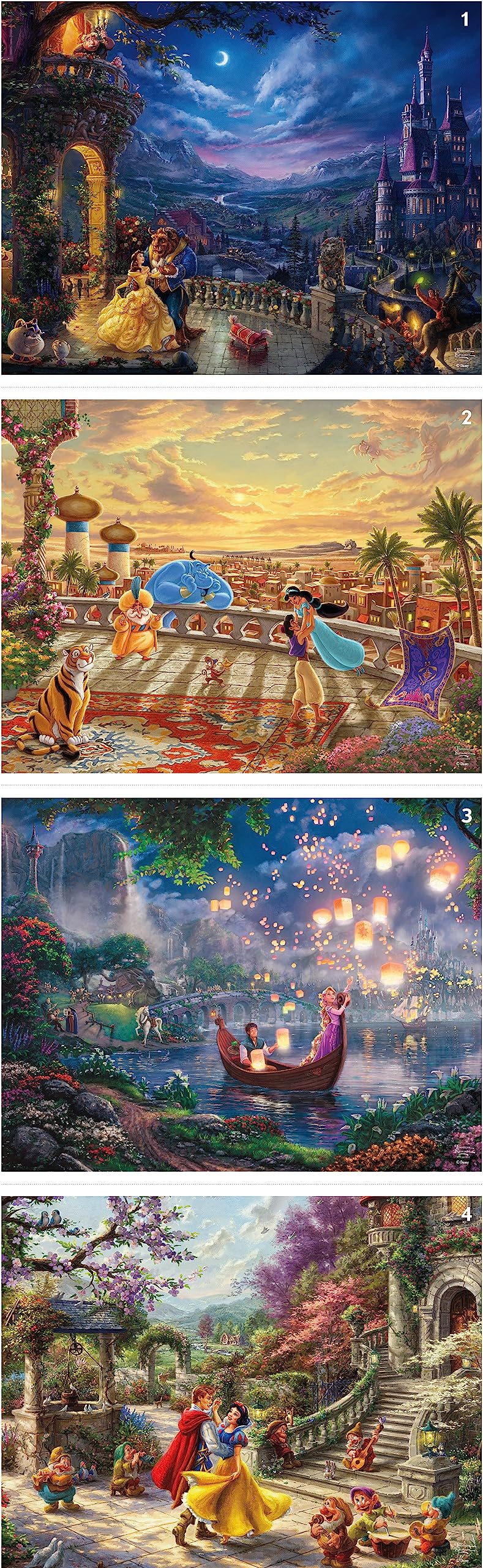 Foto 2 pulgar | Rompecabezas Ceaco Disney Thomas Kinkade De 4 X 500 Piezas - Venta Internacional.