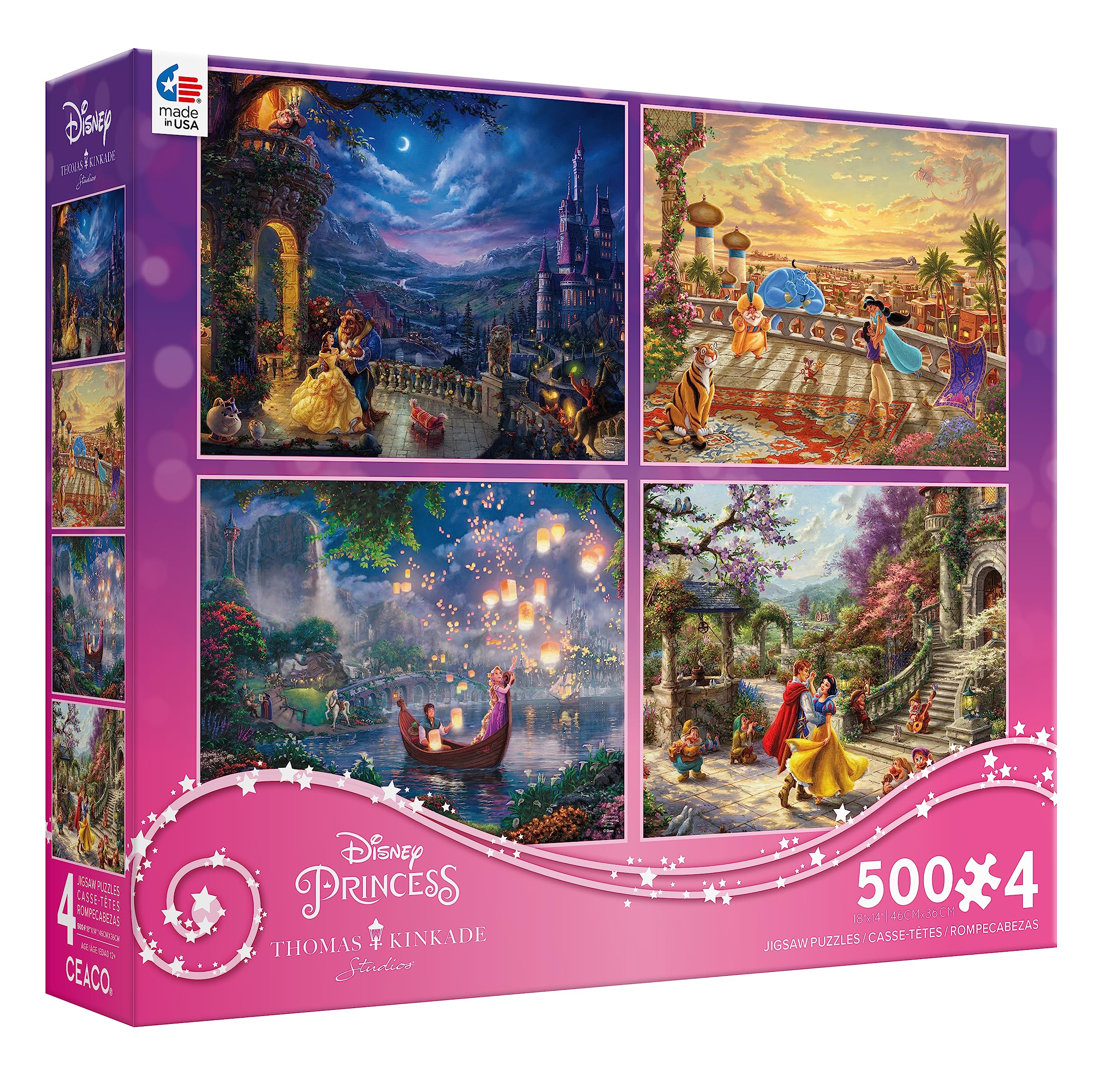 Foto 4 pulgar | Rompecabezas Ceaco Disney Thomas Kinkade De 4 X 500 Piezas - Venta Internacional.
