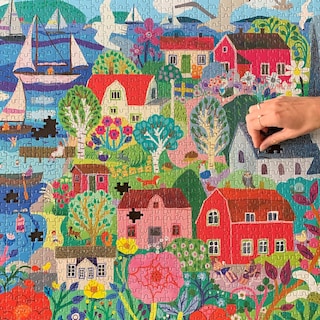 Foto 5 | Puzzle Eeboo Piece And Love Swedish Fishing Village, 1000 Unidades - Venta Internacional.