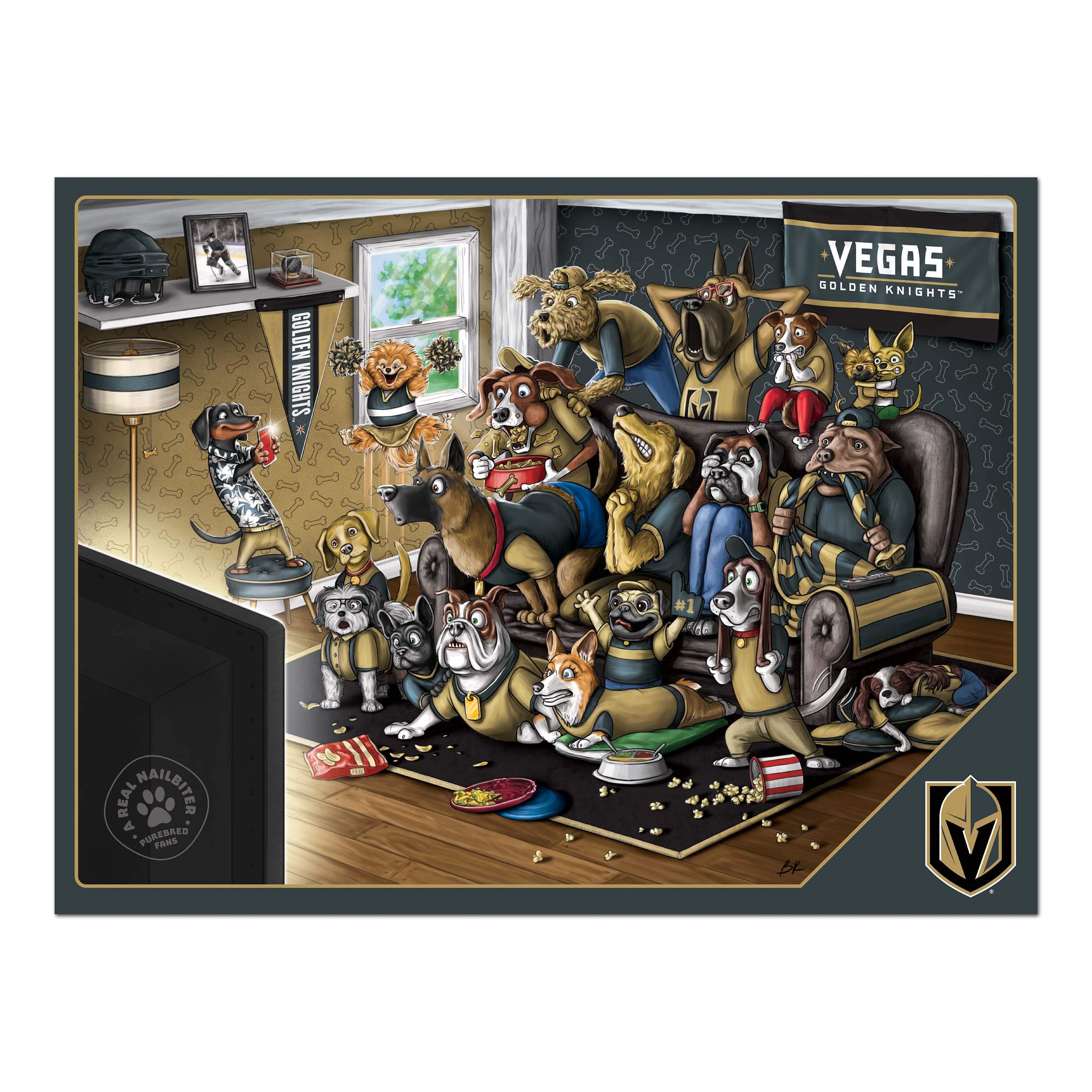 Foto 4 pulgar | Puzzle Youthefan Nhl Vegas Golden Knights Purebred Fans, 500 Unidades - Venta Internacional.