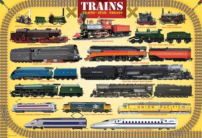 Foto 2 | Puzle Eurographics Trains, 100 Piezas, 13 X 19 Cm, Fabricado En Ee. Uu. - Venta Internacional.