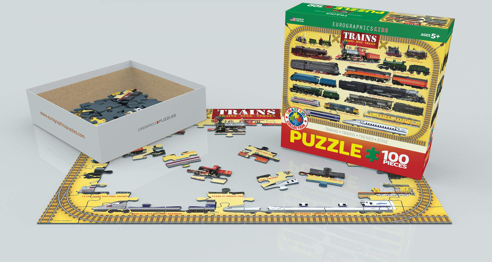 Foto 4 pulgar | Puzle Eurographics Trains, 100 Piezas, 13 X 19 Cm, Fabricado En Ee. Uu. - Venta Internacional.