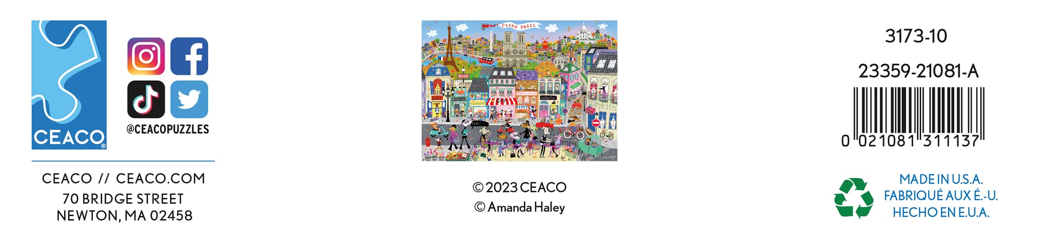 Foto 7 | Rompecabezas Ceaco Shop Window Paris Windows 1000 Piezas - Venta Internacional.