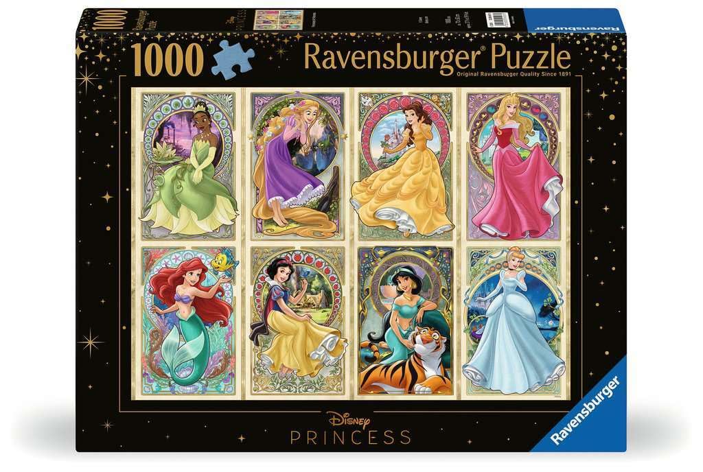 Foto 2 pulgar | Rompecabezas Ravensburger Disney Art Nouveau Princess 1000 Piezas - Venta Internacional.