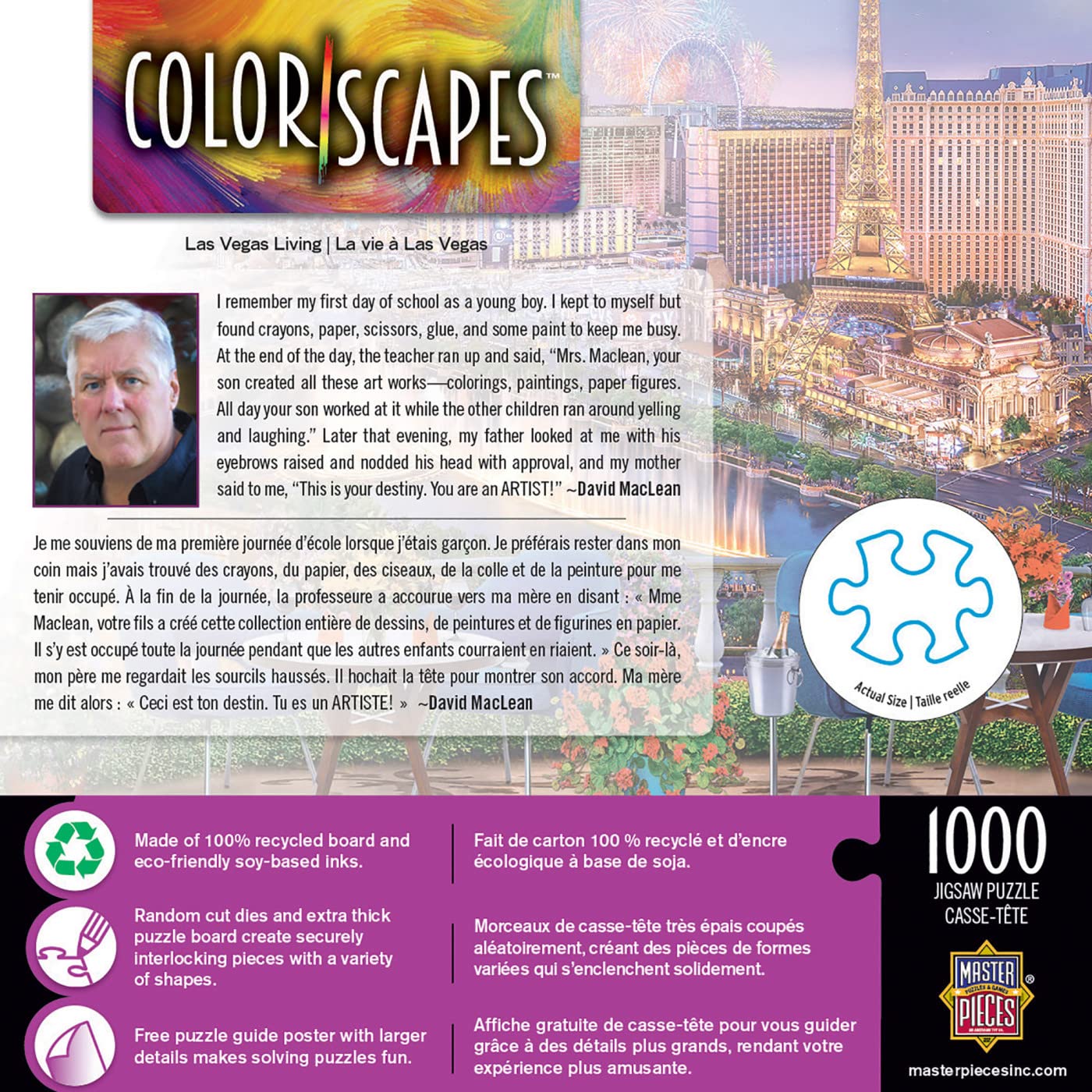 Foto 4 pulgar | Rompecabezas Masterpieces Las Vegas Living 1000 Piezas - Venta Internacional.