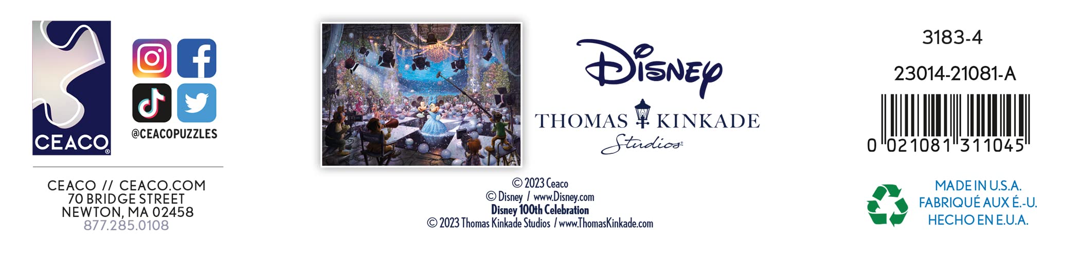 Foto 7 | Rompecabezas Ceaco 100 Aniversario De Disney, 1000 Piezas - Venta Internacional.