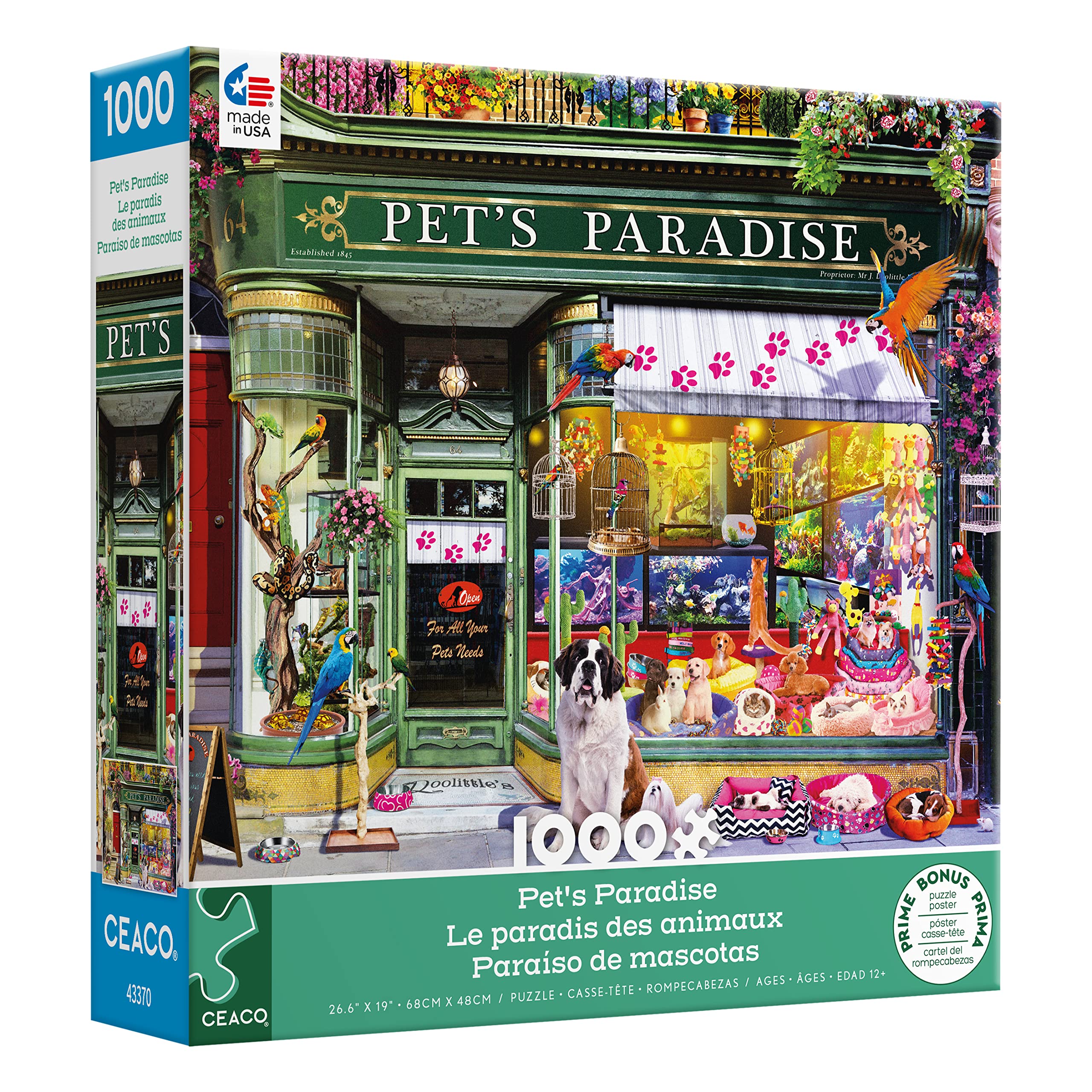 Foto 4 pulgar | Rompecabezas Ceaco Shop Windows Pet's Paradise 1000 Piezas - Venta Internacional.