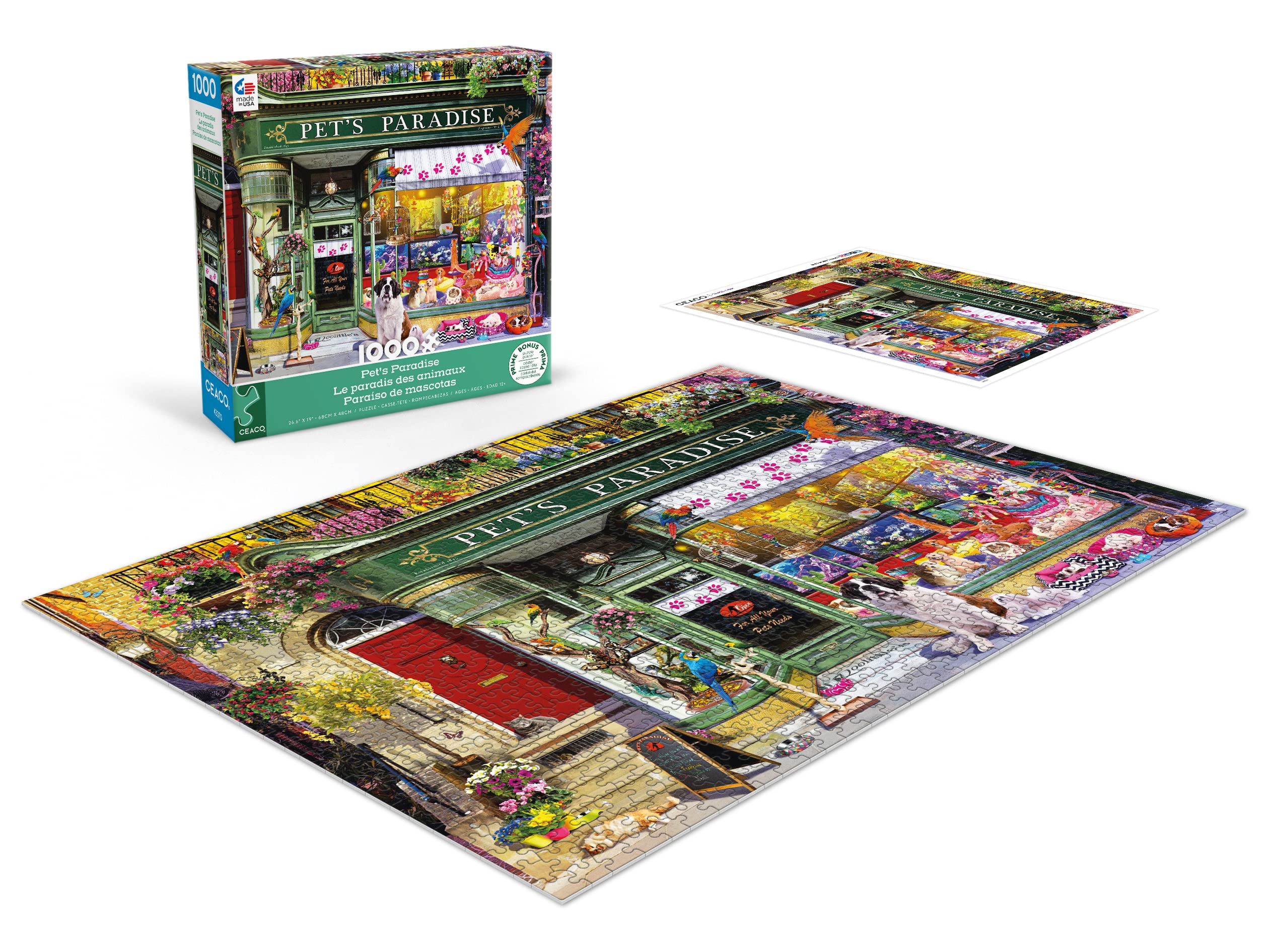 Foto 4 | Rompecabezas Ceaco Shop Windows Pet's Paradise 1000 Piezas - Venta Internacional.