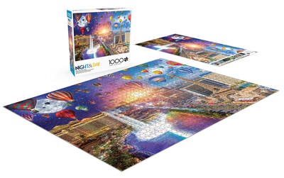 Foto 4 | Rompecabezas Buffalo Games Lars Stewart Vegas Balloon 1000 Unidades - Venta Internacional.