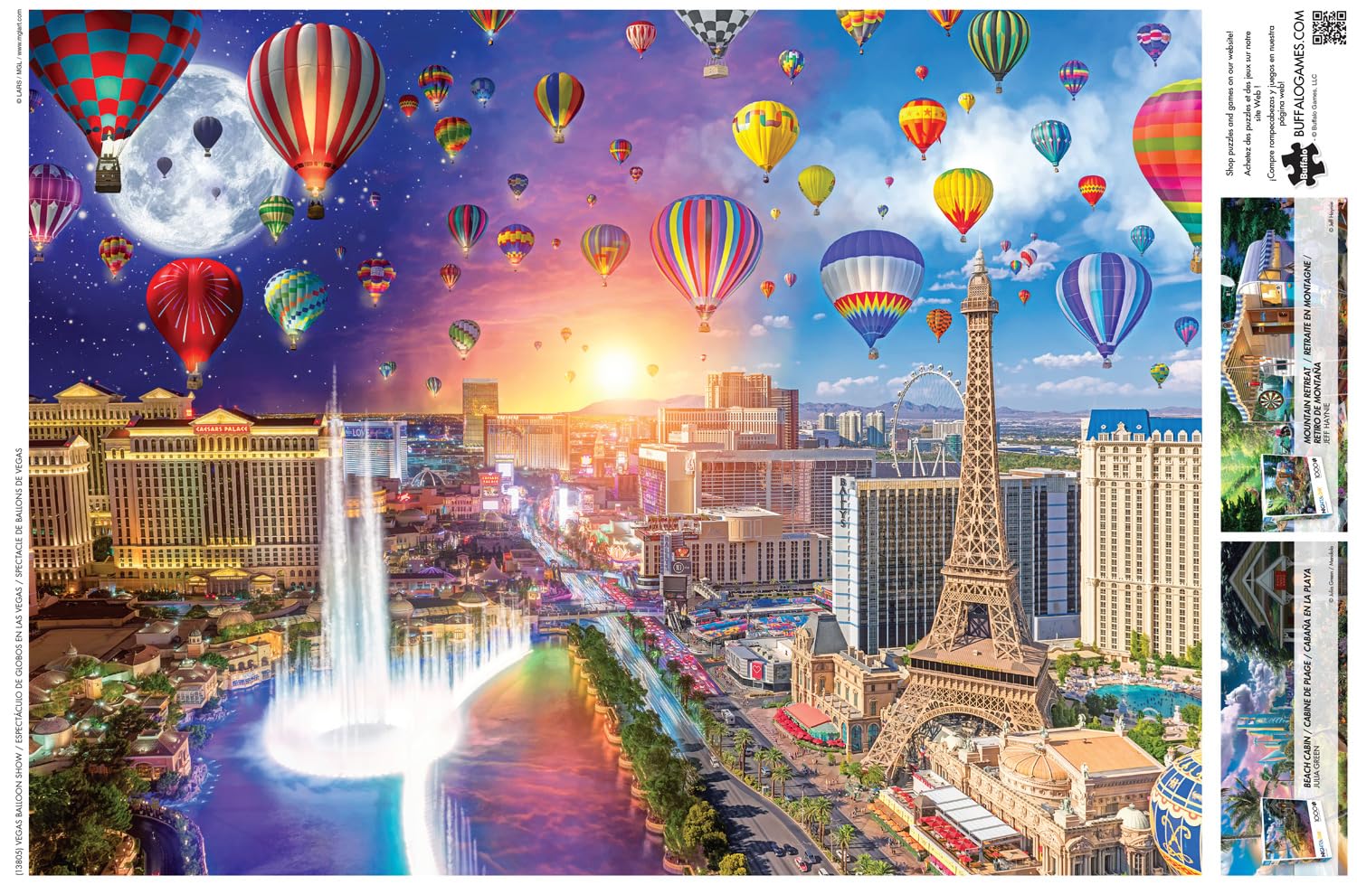 Foto 6 pulgar | Rompecabezas Buffalo Games Lars Stewart Vegas Balloon 1000 Unidades - Venta Internacional.